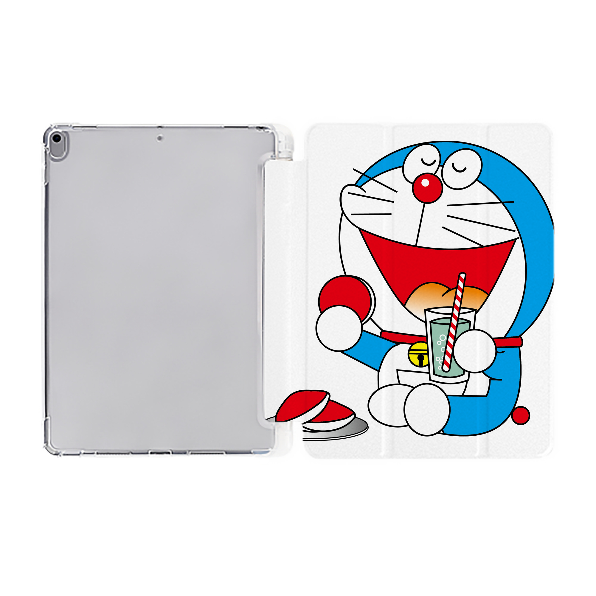 （画像用） ドラえもん Doraemon IPad ケース ペン収納付き 三つ折りスタンド PUレザー×シリコン 対応機種9.5/10.5/10.9インチ